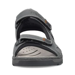 Rieker Men'S Trekking Sandals Dark Gray