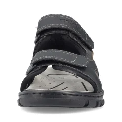Rieker Men'S Trekking Sandals Midnight Black