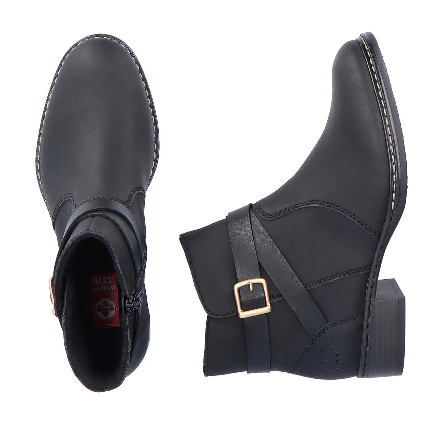 Rieker Women'S Ankle Boots Jet Black