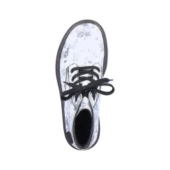 Rieker Women'S Biker Boots Silver White