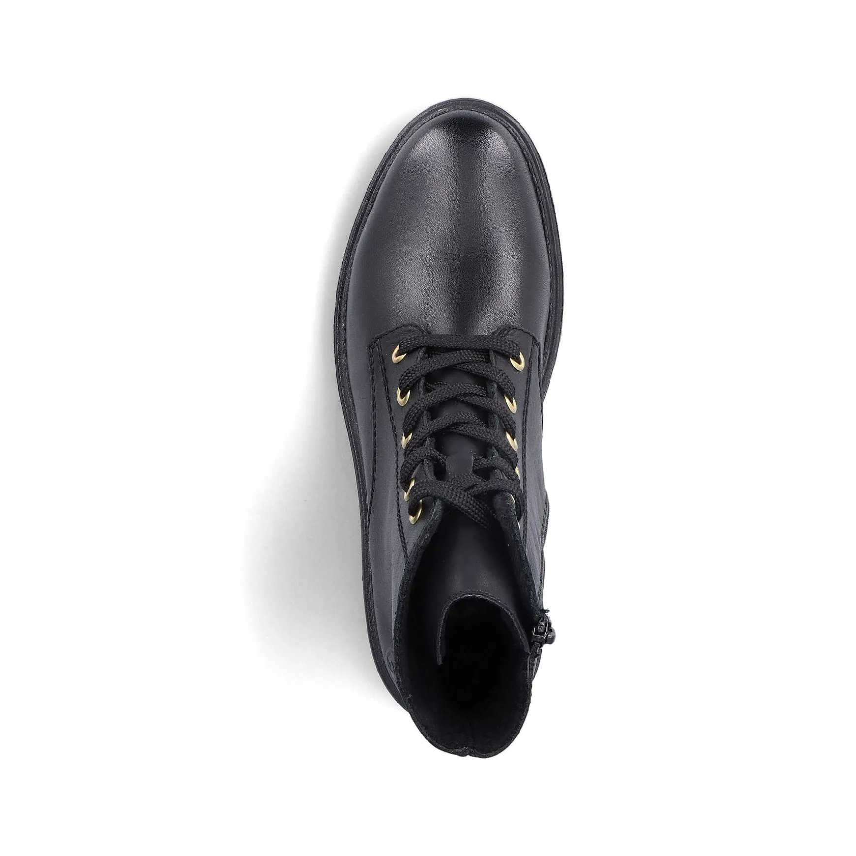 Rieker Women'S Biker Boots Glossy Black
