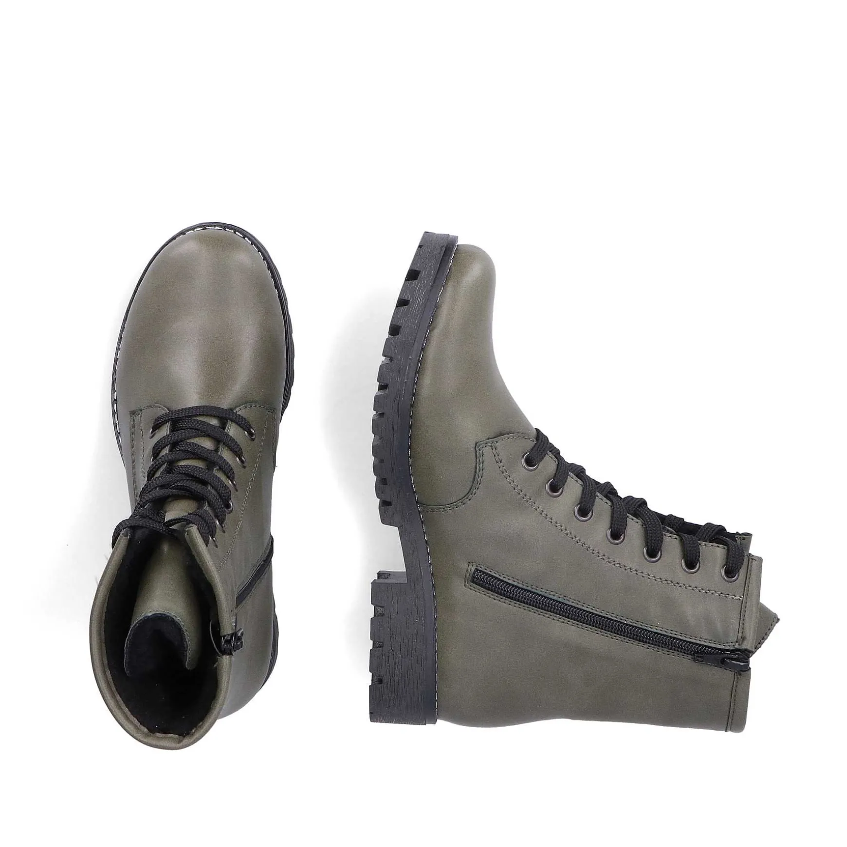 Rieker Women'S Biker Boots Gray Green