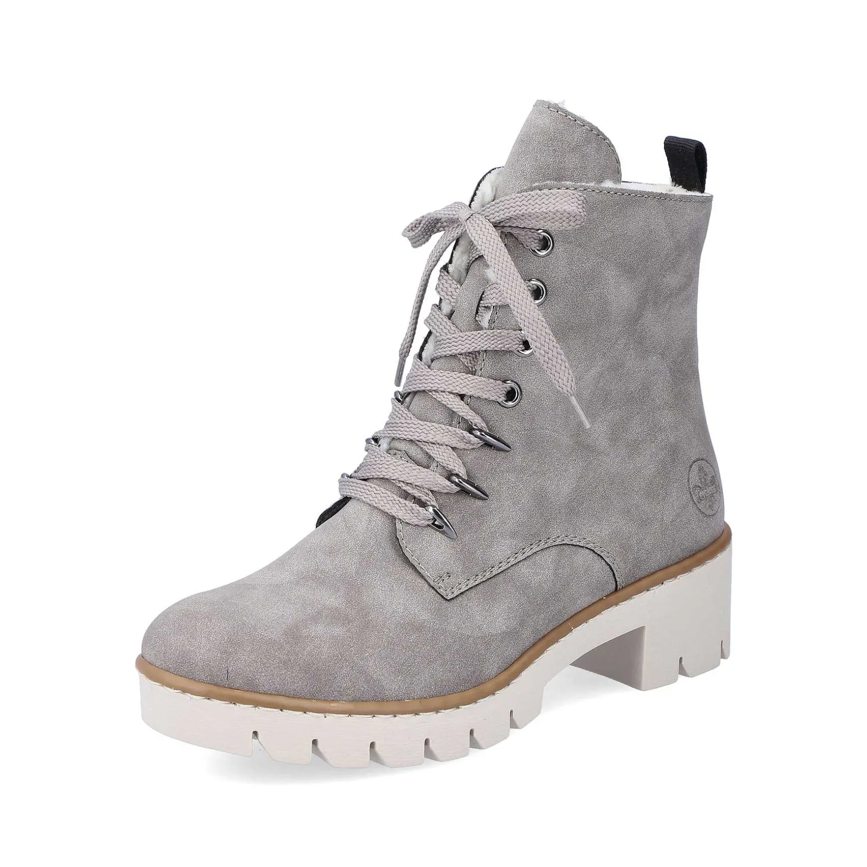 Rieker Women'S Biker Boots Silver Gray