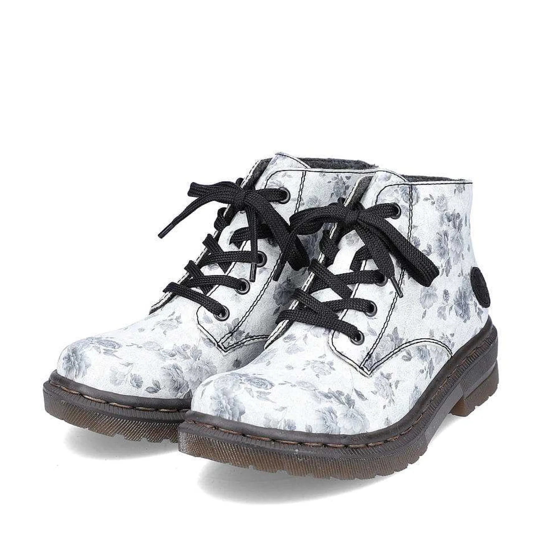 Rieker Women'S Biker Boots Silver White