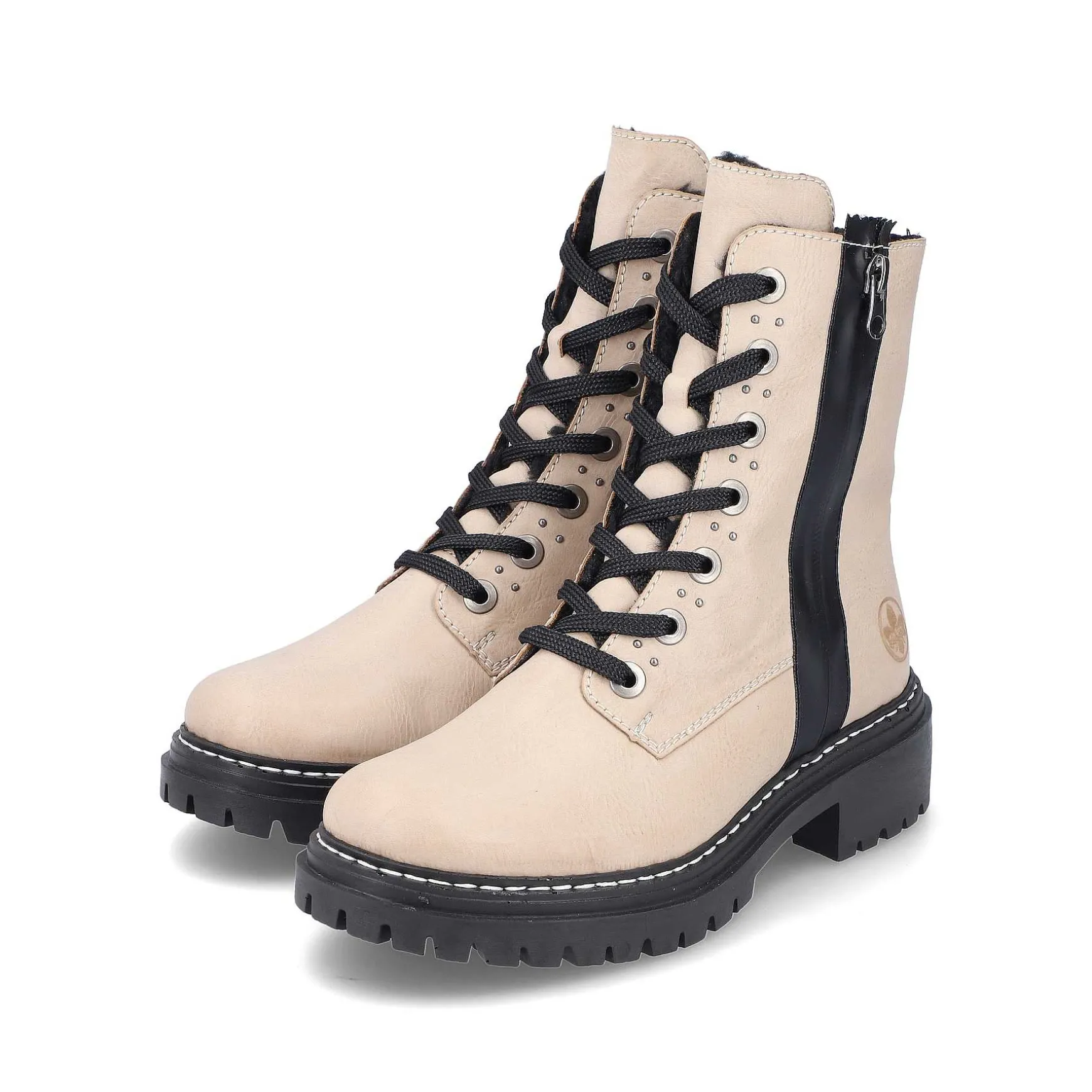 Rieker Women'S Biker Boots Vanilla Beige