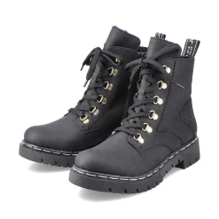 Rieker Women'S Biker Boots Jet Black