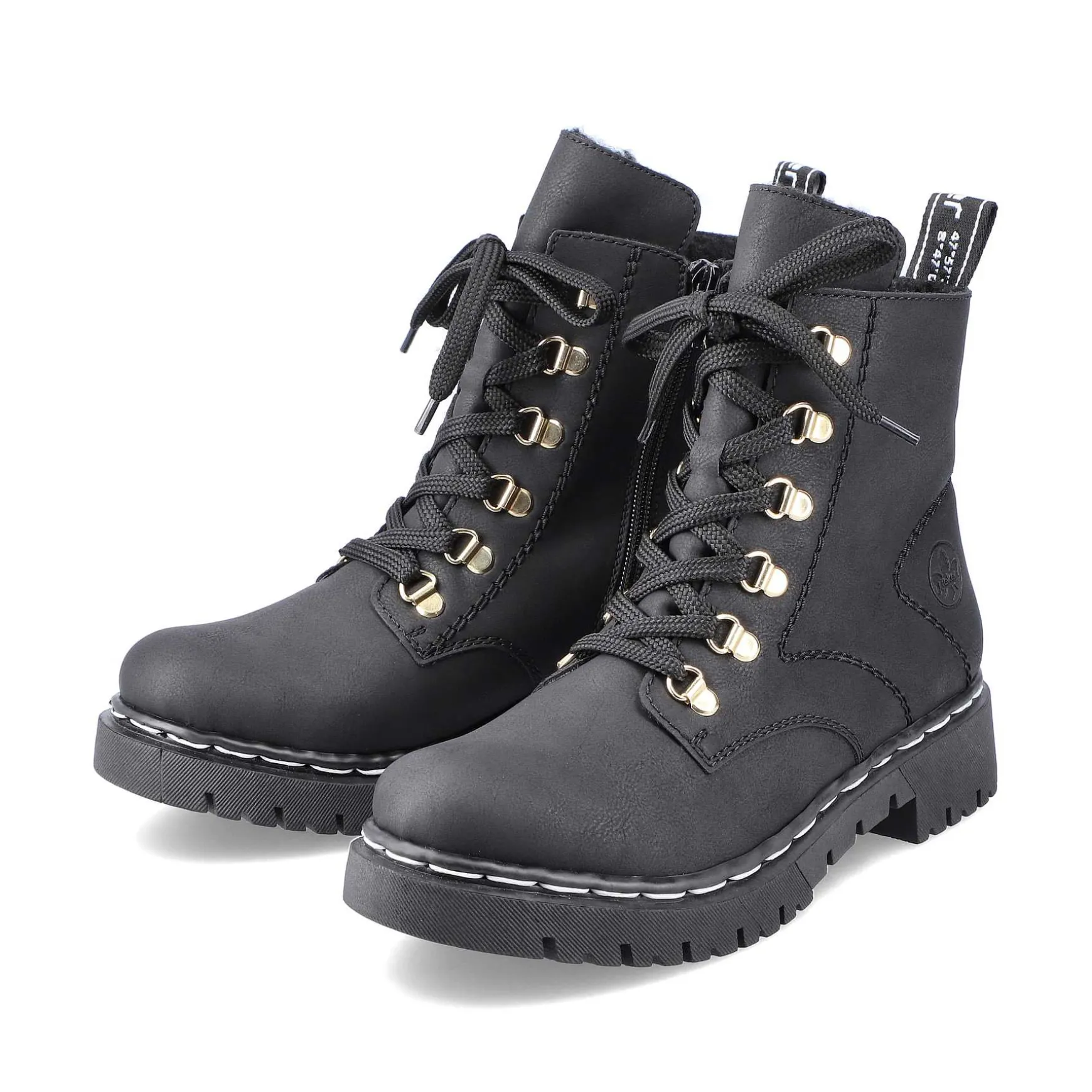 Rieker Women'S Biker Boots Jet Black