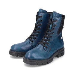 Rieker Women'S Biker Boots Petrol-Black