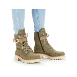 Rieker Women'S Biker Boots Leaf Green