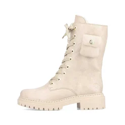Rieker Women'S Biker Boots Cream Beige