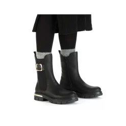 Rieker Women'S Biker Boots Jet Black