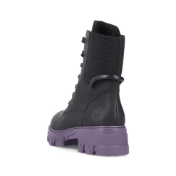 Rieker Women'S Biker Boots Night Black-Purple