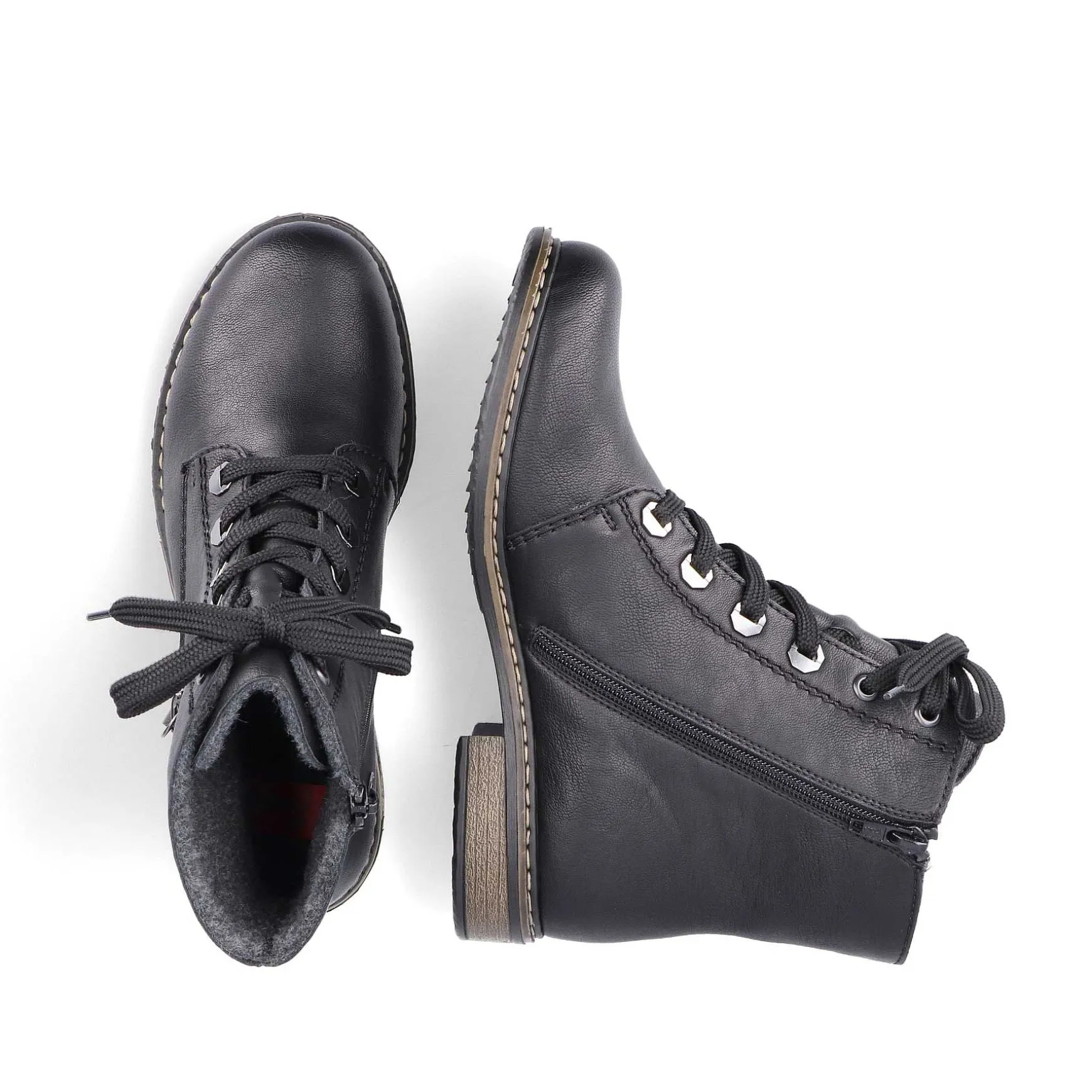 Rieker Women'S Biker Boots Jet Black