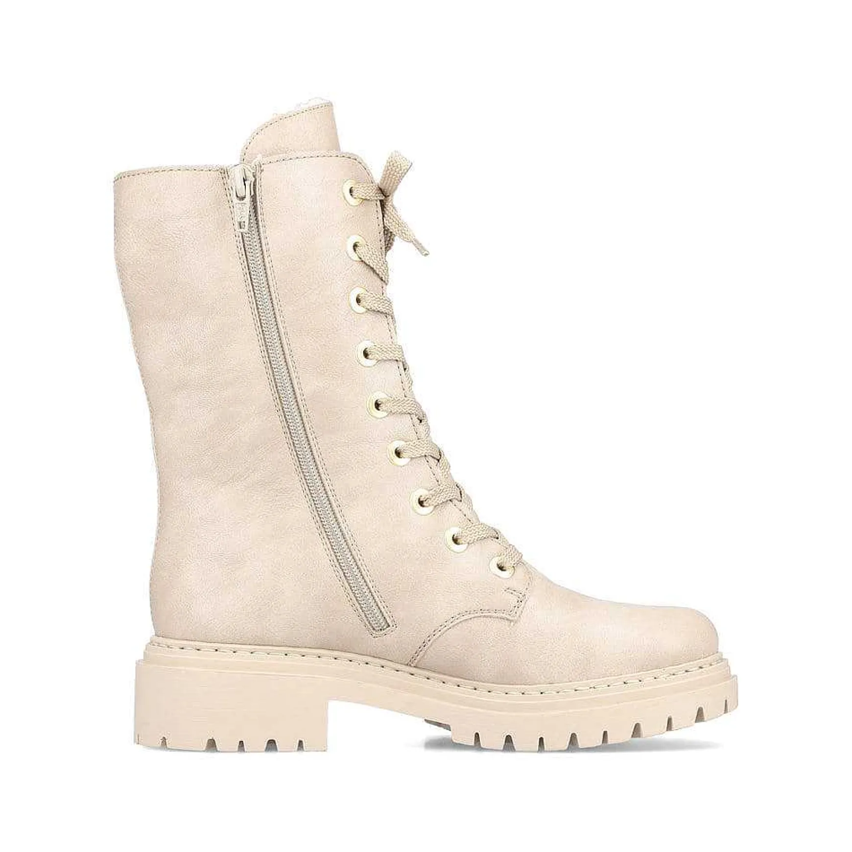 Rieker Women'S Biker Boots Cream Beige