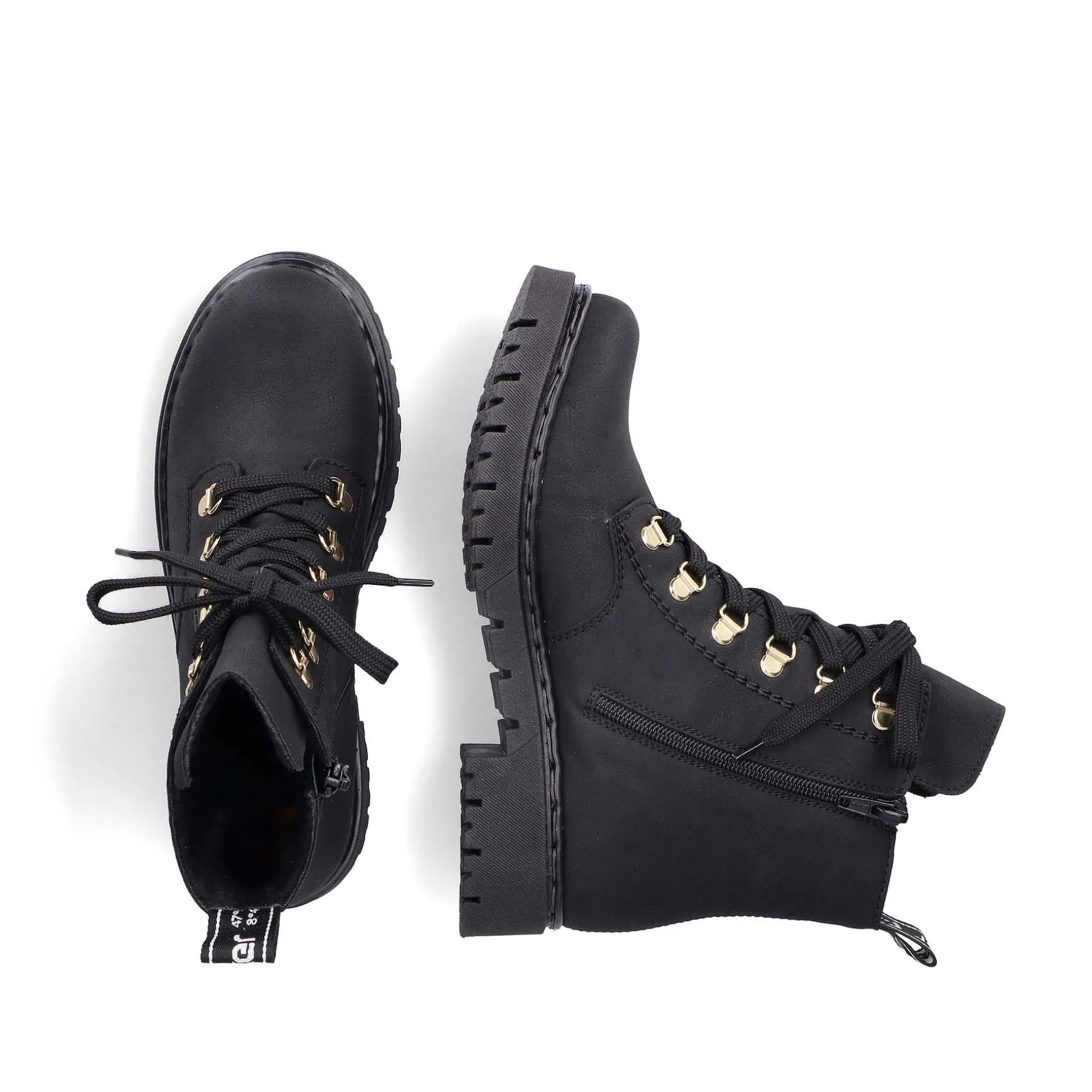 Rieker Women'S Biker Boots Jet Black