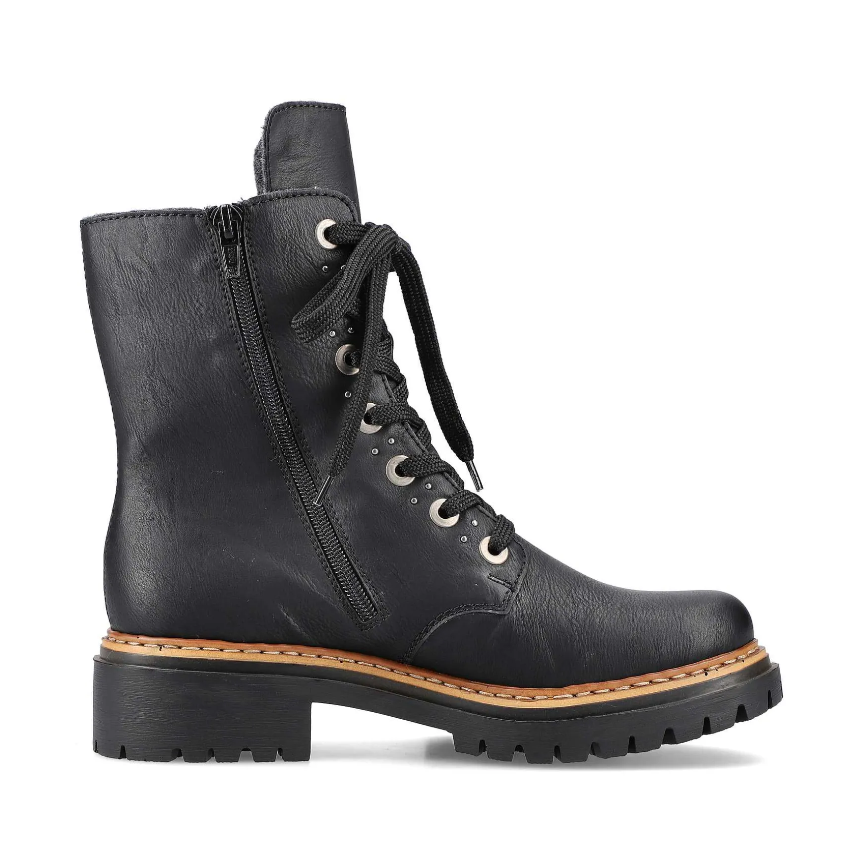 Rieker Women'S Biker Boots Graphite Black