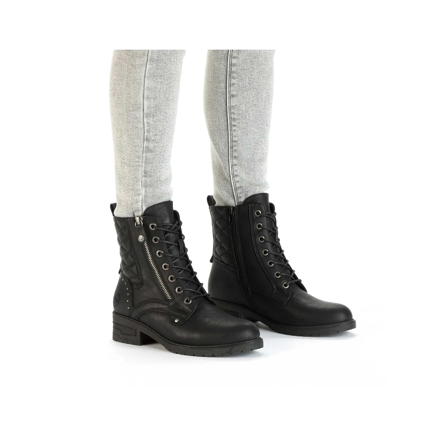 Rieker Women'S Biker Boots Night Black