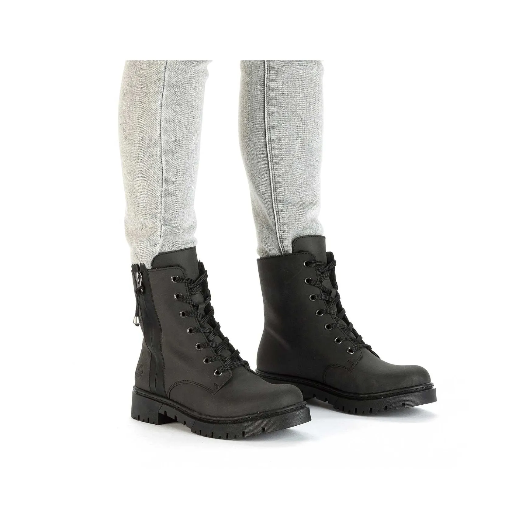 Rieker Women'S Biker Boots Jet Black