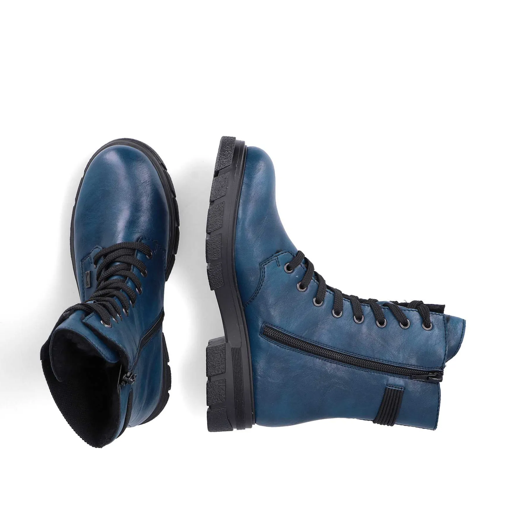 Rieker Women'S Biker Boots Petrol-Black