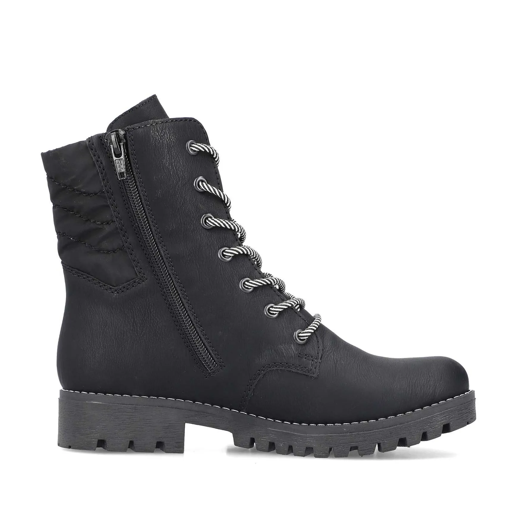 Rieker Women'S Biker Boots Asphalt Black