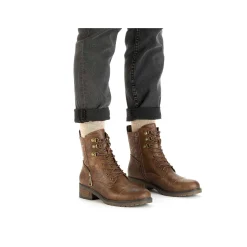 Rieker Women'S Biker Boots Chocolate Brown