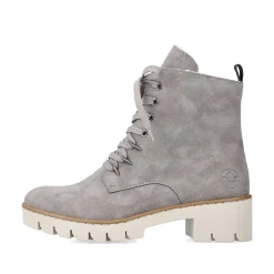 Rieker Women'S Biker Boots Silver Gray