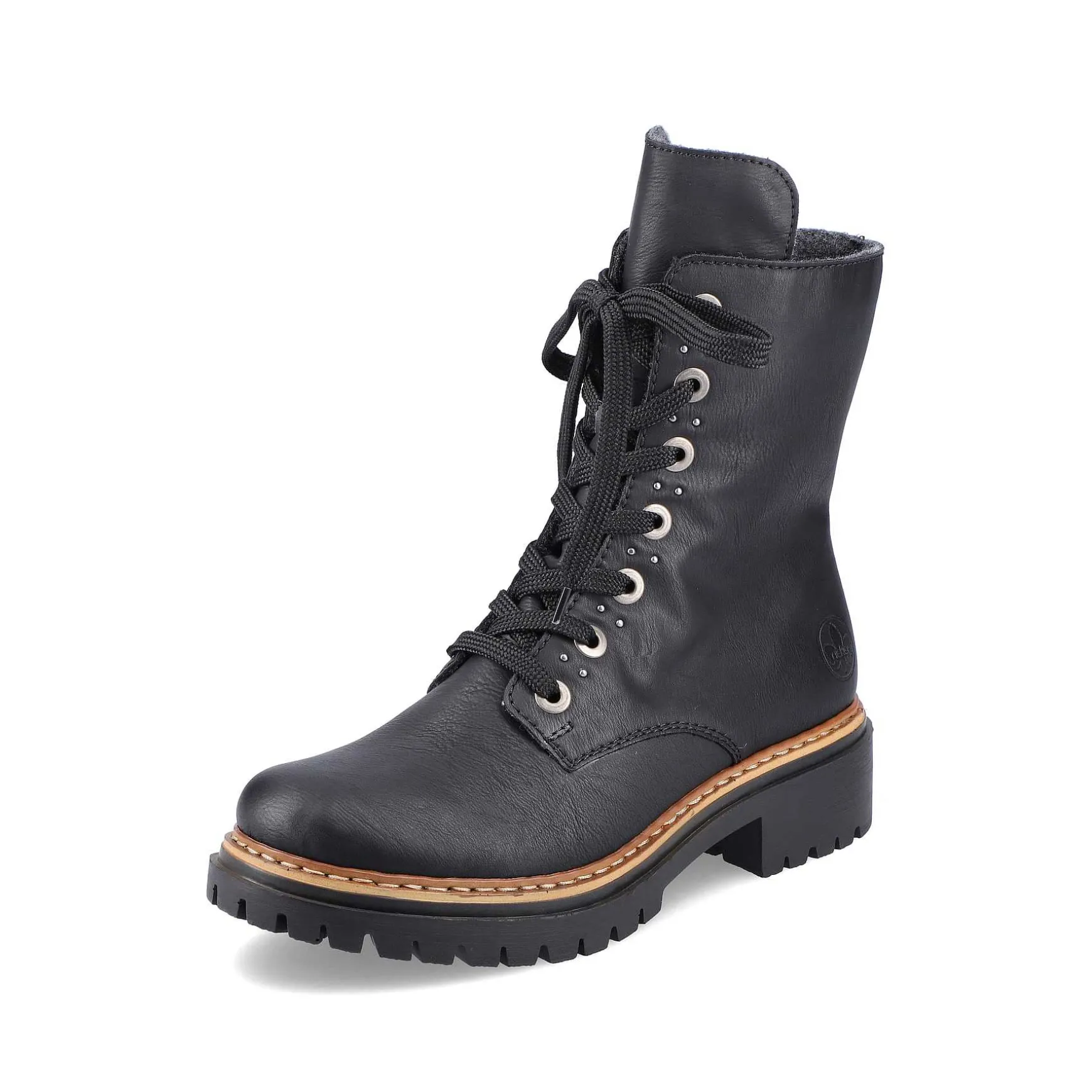 Rieker Women'S Biker Boots Graphite Black
