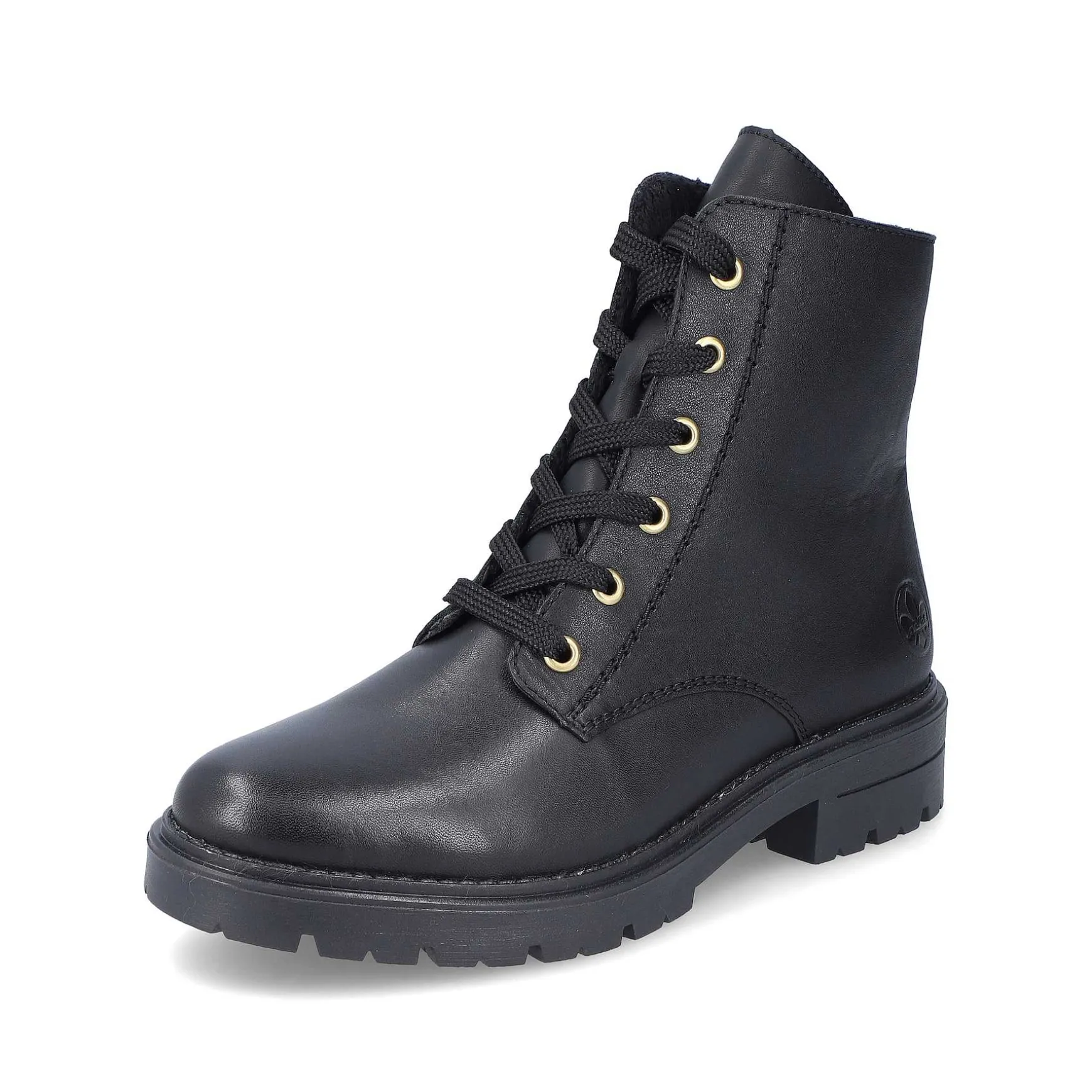 Rieker Women'S Biker Boots Glossy Black