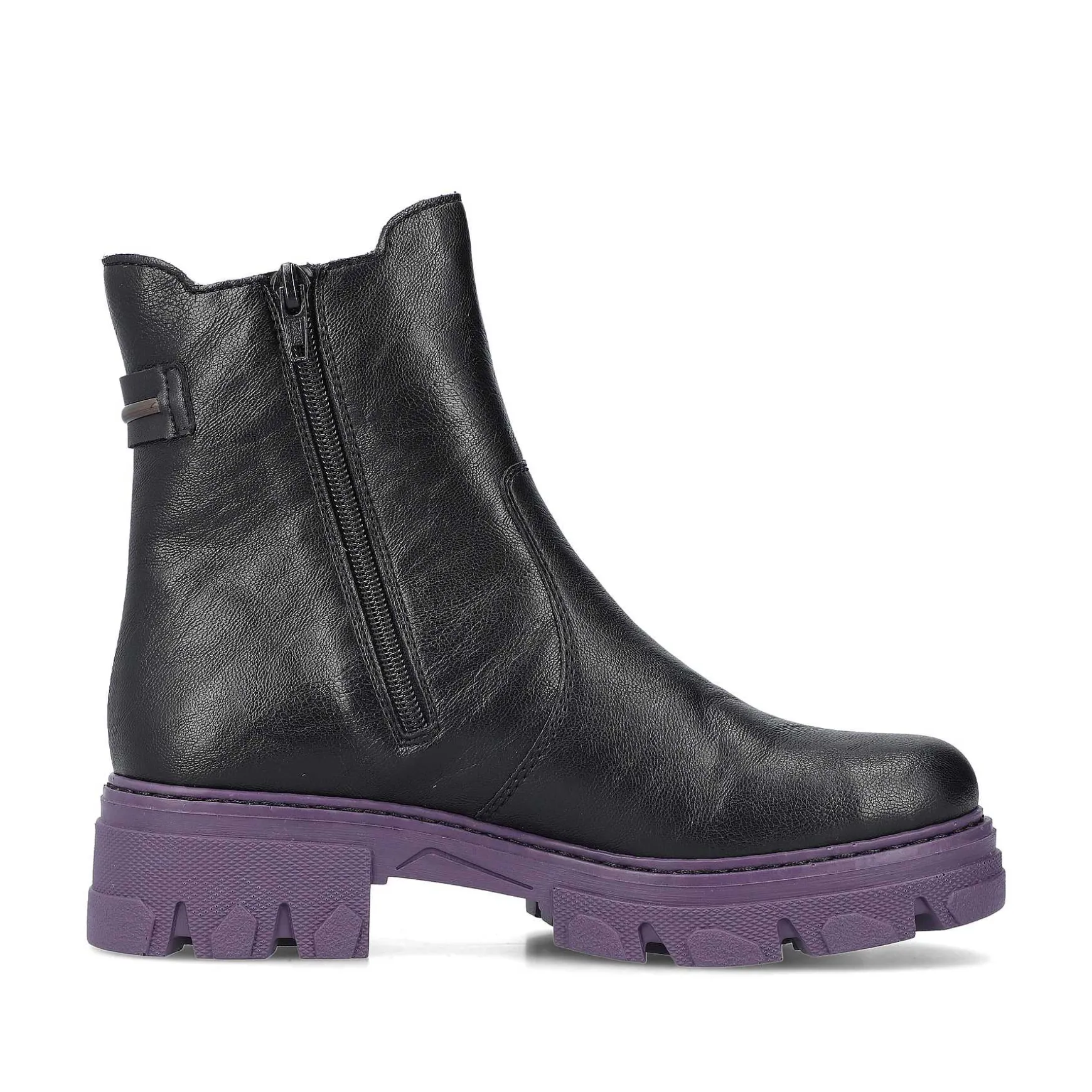 Rieker Women'S Biker Boots Night Black-Purple