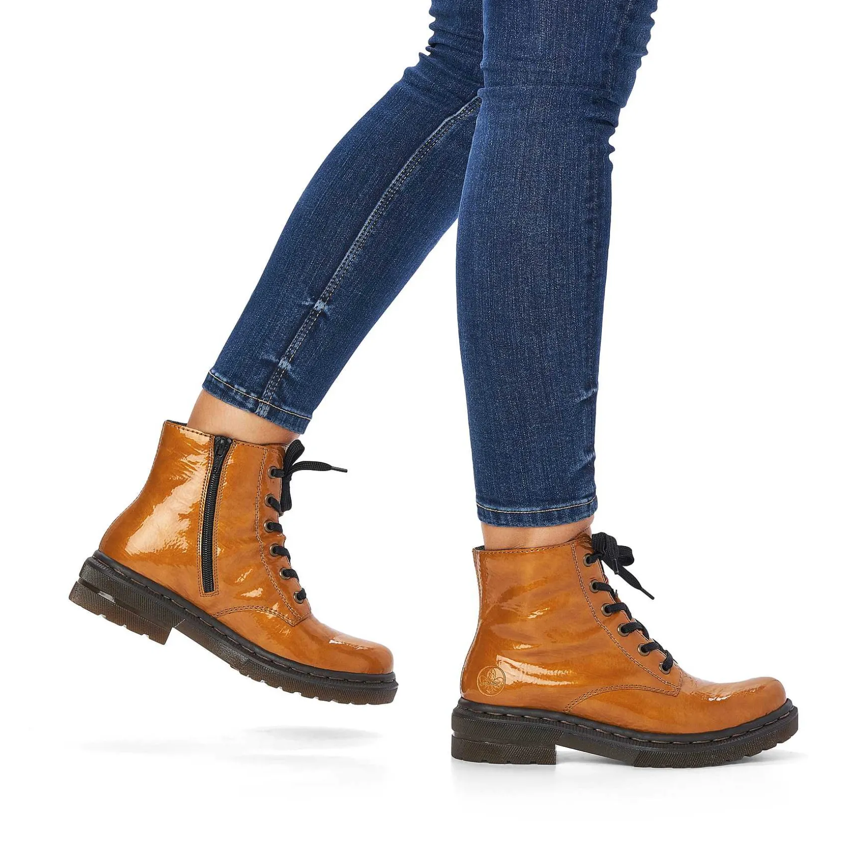 Rieker Women'S Biker Boots Honey Yellow