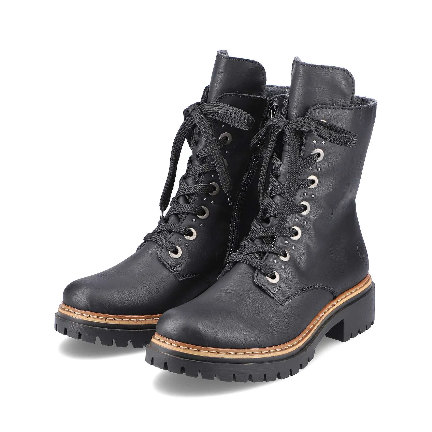 Rieker Women'S Biker Boots Graphite Black