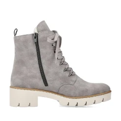 Rieker Women'S Biker Boots Silver Gray