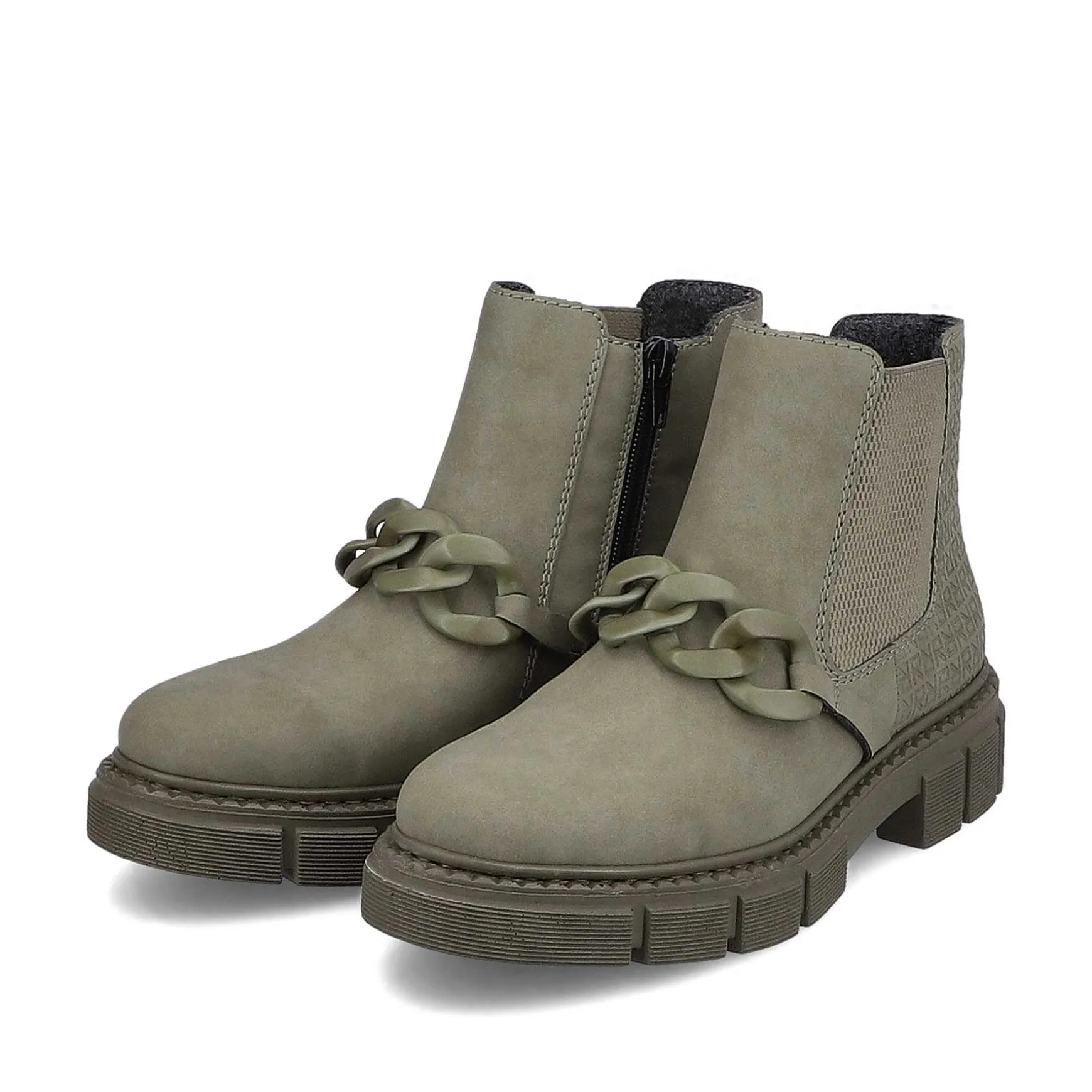 Rieker Women'S Chelsea Boots Army Green