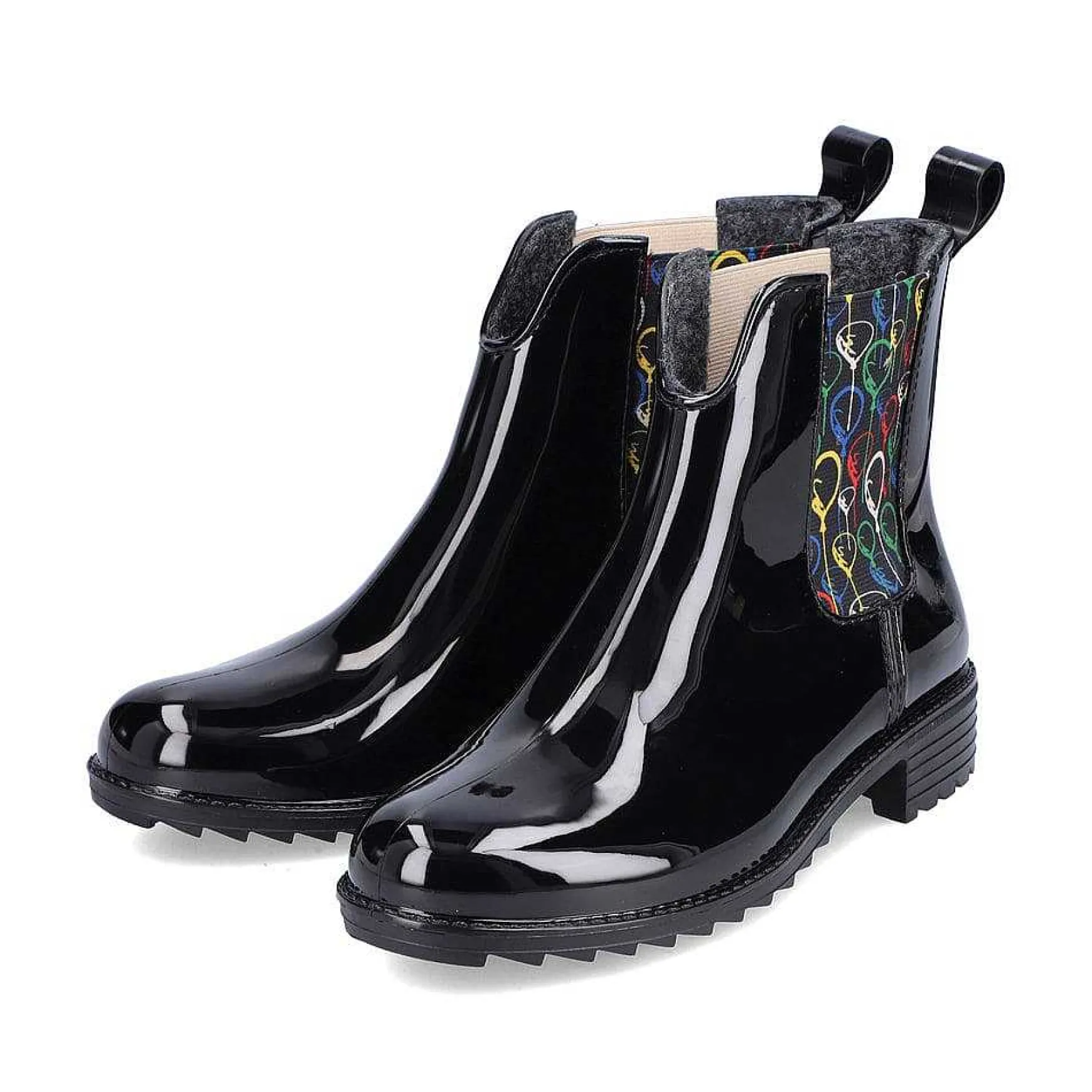 Rieker Women'S Chelsea Boots Glossy Black