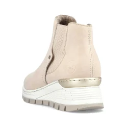 Rieker Women'S Chelsea Boots Cream Beige