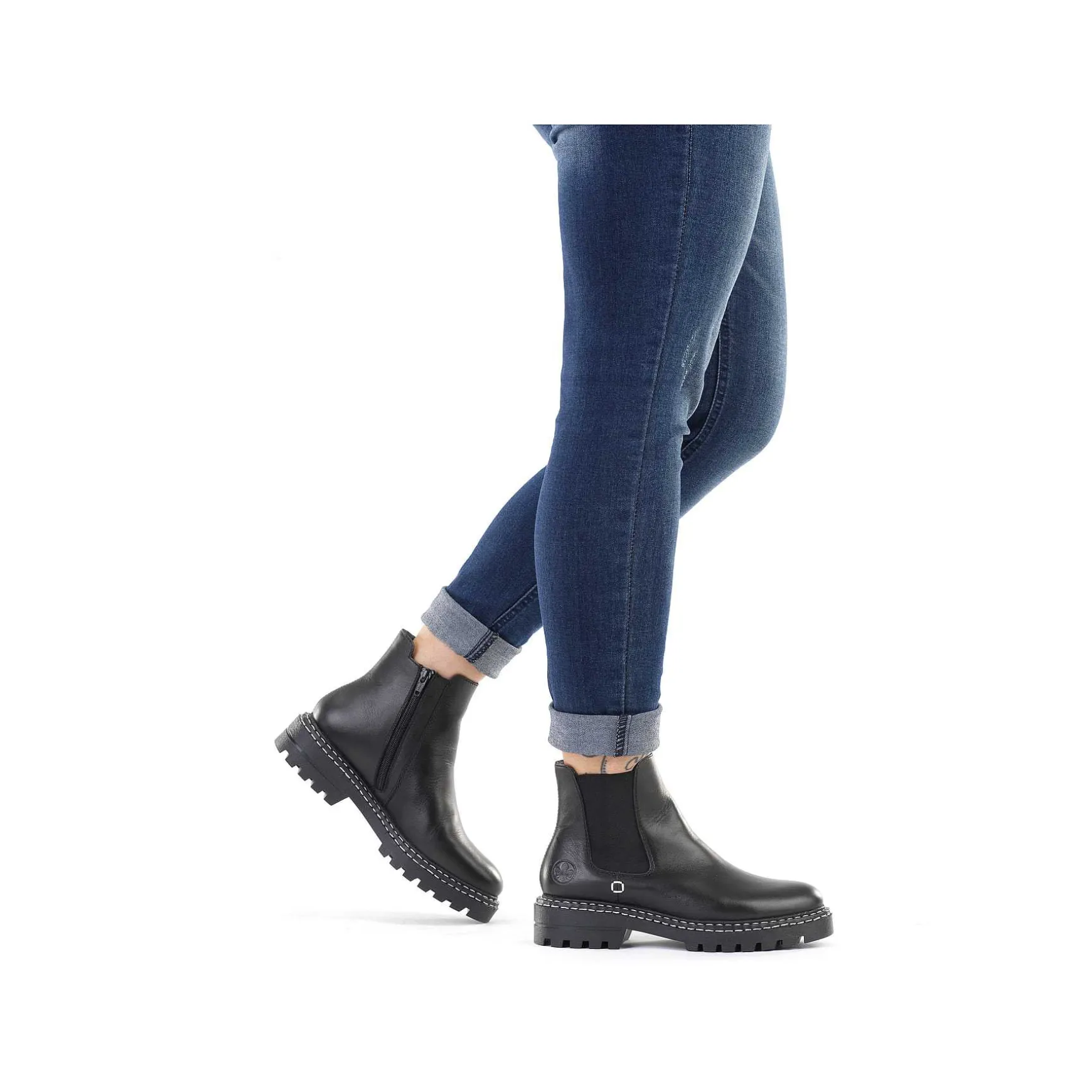 Rieker Women'S Chelsea Boots Jet Black
