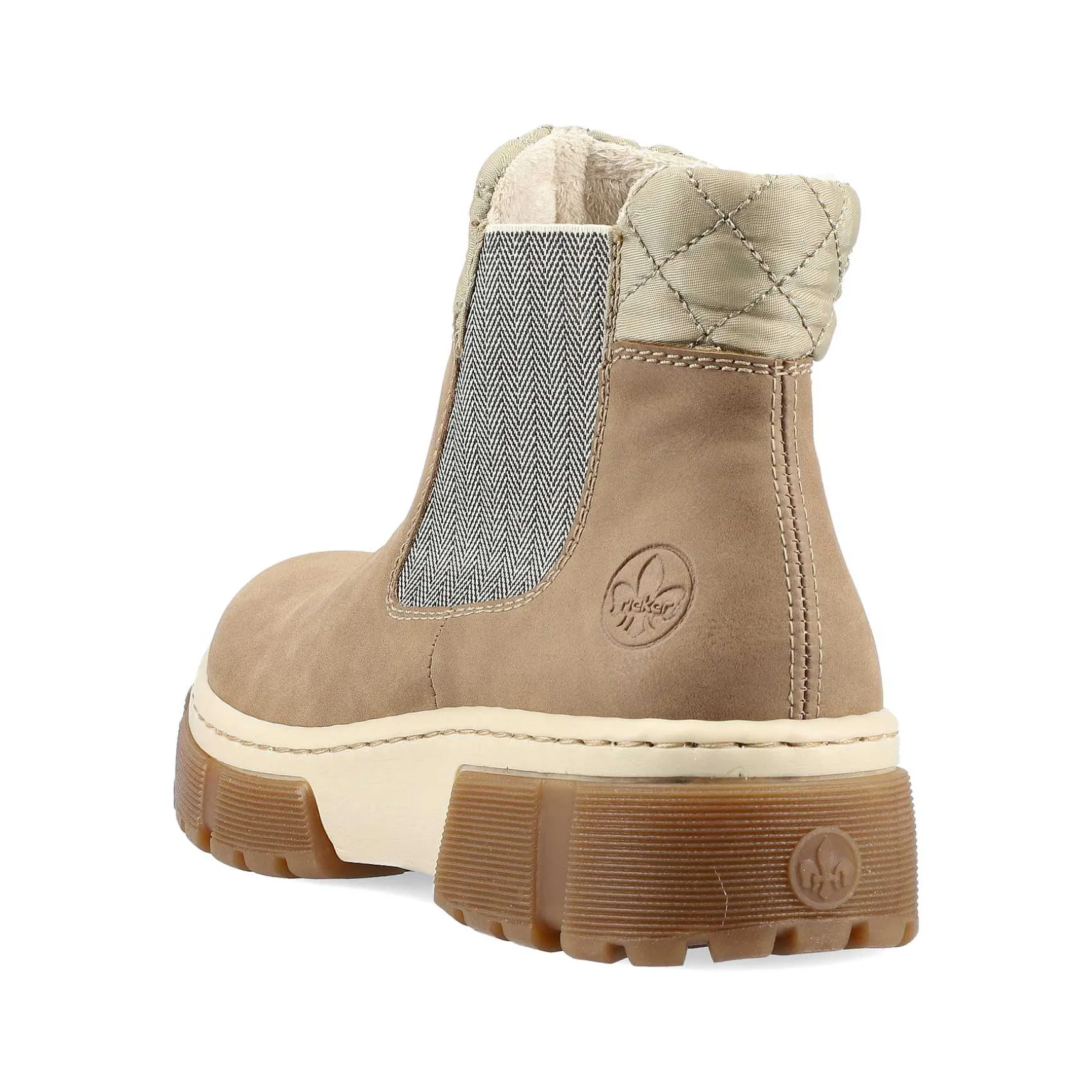 Rieker Women'S Chelsea Boots Cream Beige