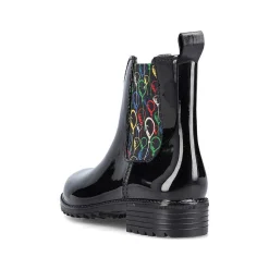 Rieker Women'S Chelsea Boots Glossy Black