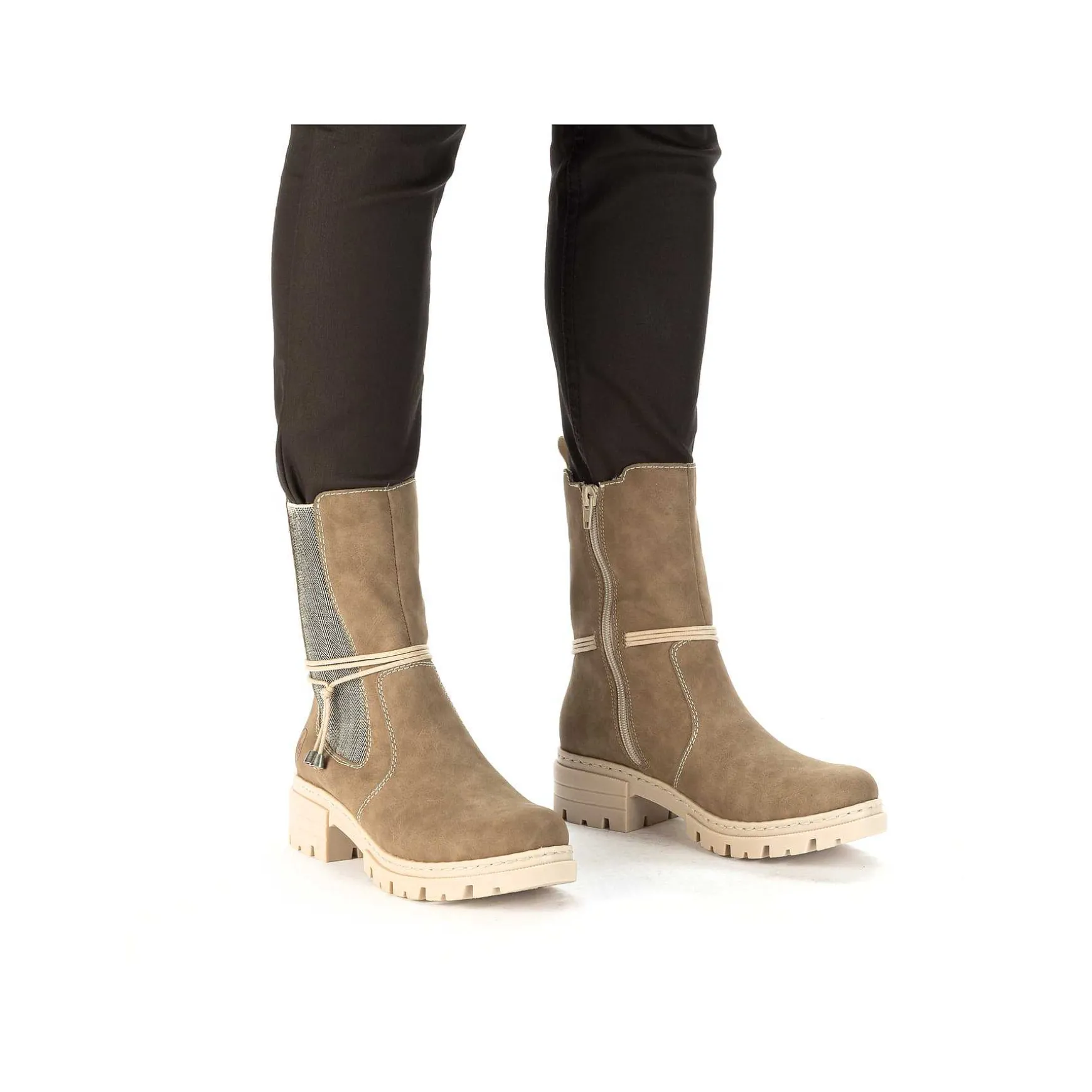 Rieker Women'S Chelsea Boots Beige Brown