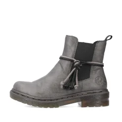Rieker Women'S Chelsea Boots Silver Gray