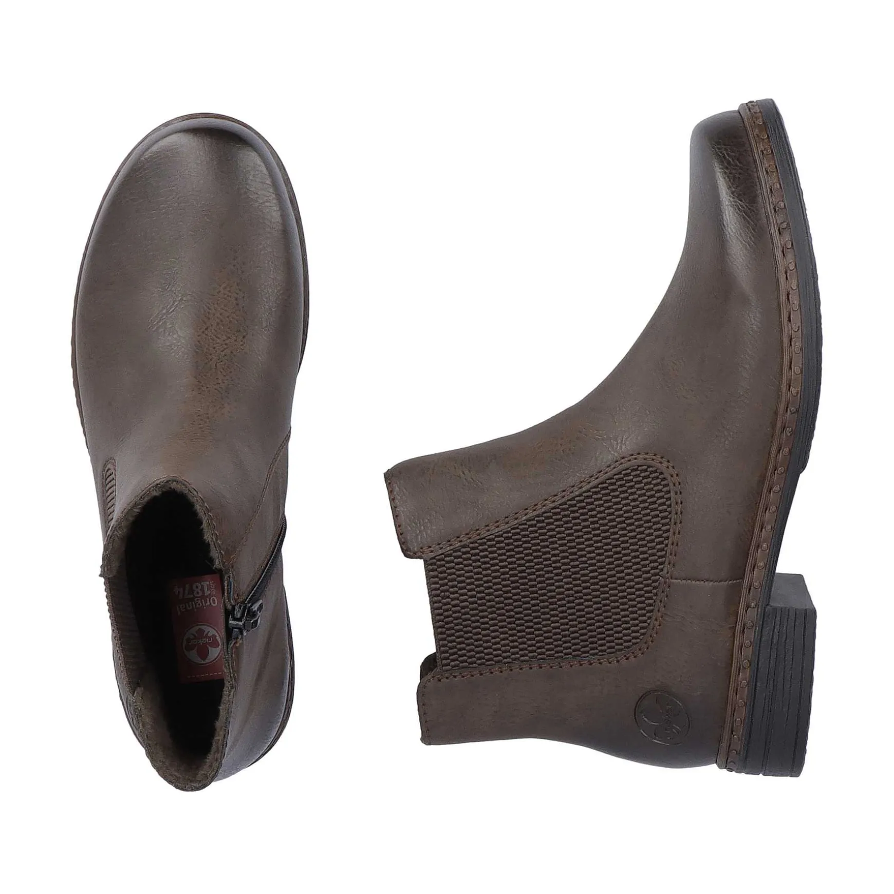 Rieker Women'S Chelsea Boots Nut Brown