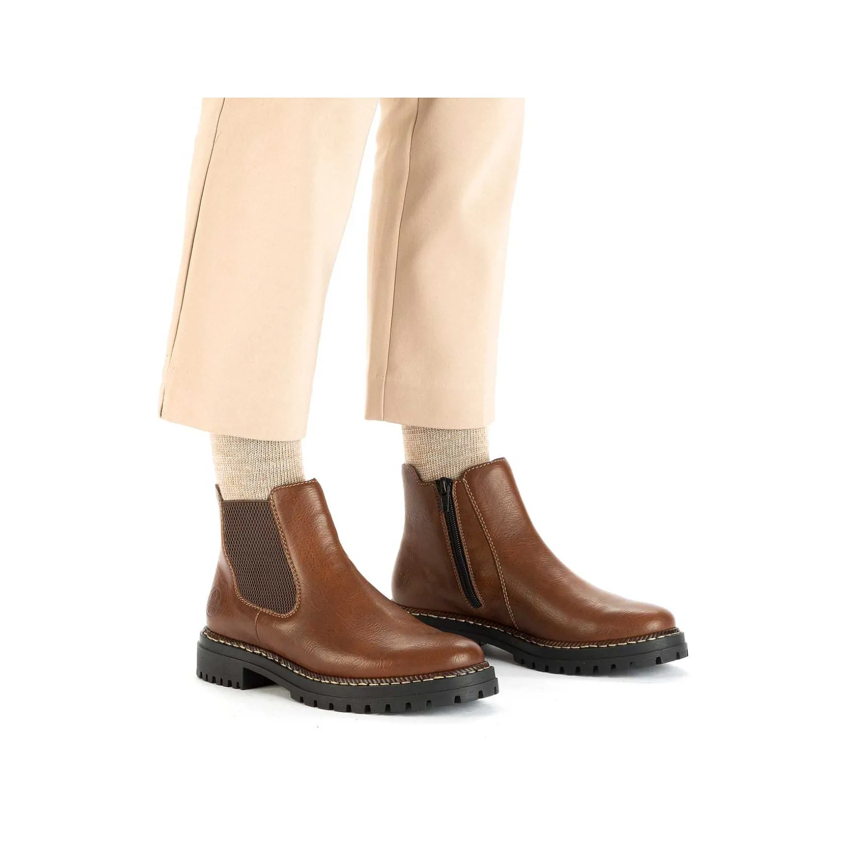 Rieker Women'S Chelsea Boots Fox Brown