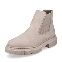 Rieker Women'S Chelsea Boots Cream Beige