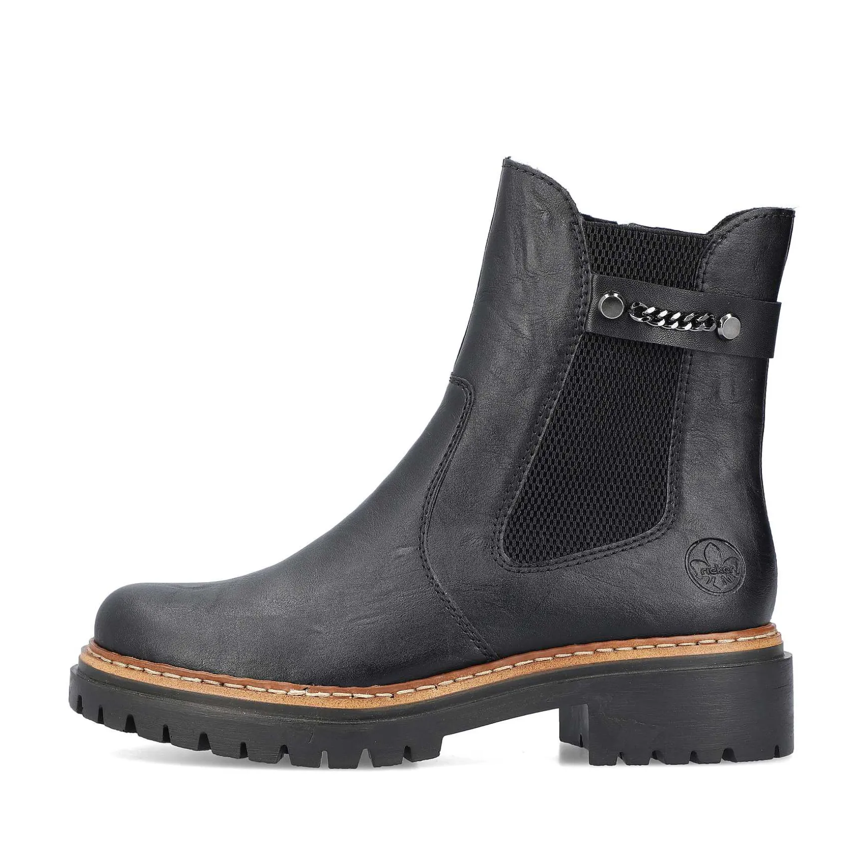 Rieker Women'S Chelsea Boots Asphalt Black