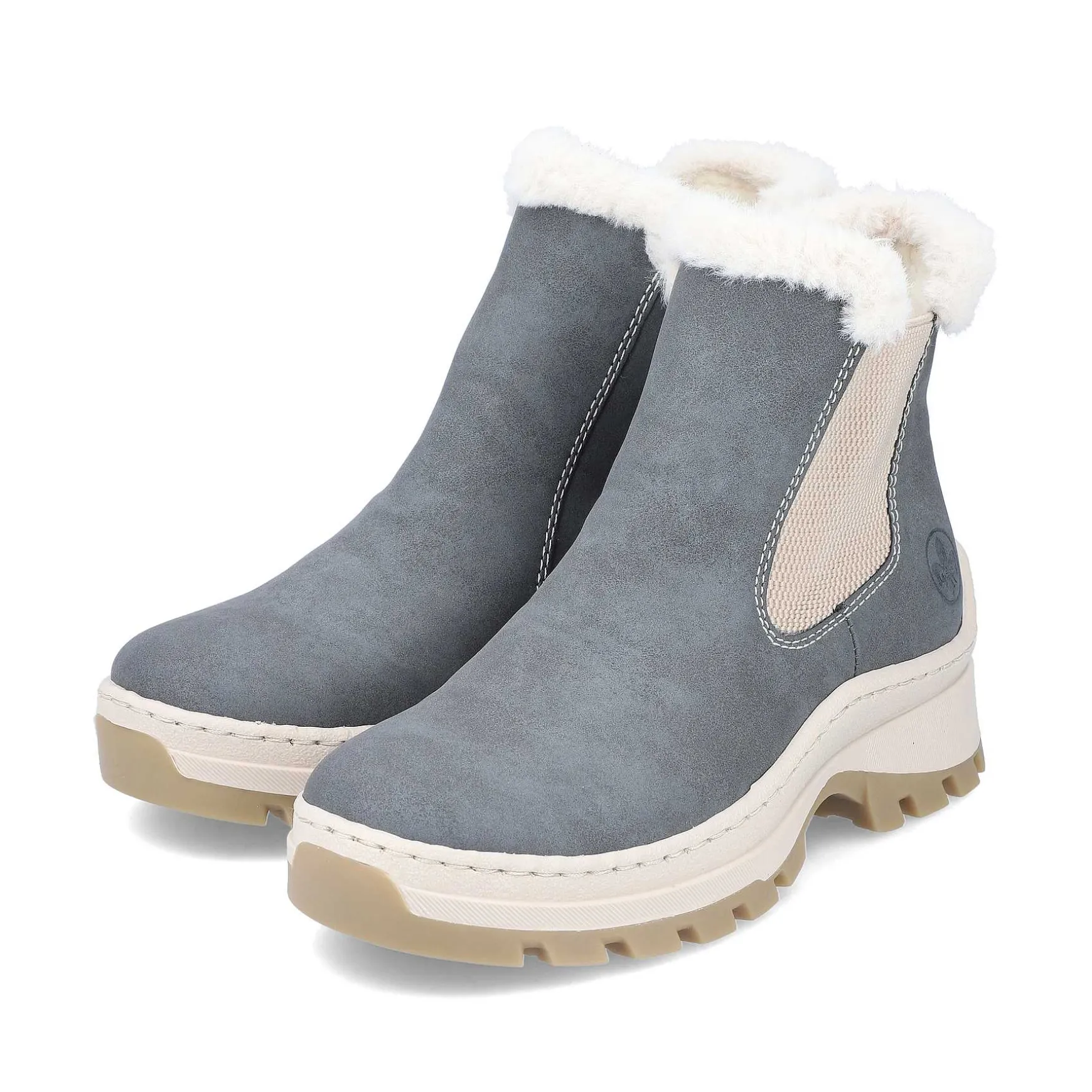 Rieker Women'S Chelsea Boots Grey-Blue-Beige