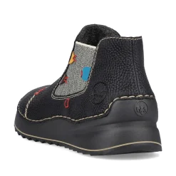 Rieker Women'S Chelsea Boots Asphalt Black-Multi