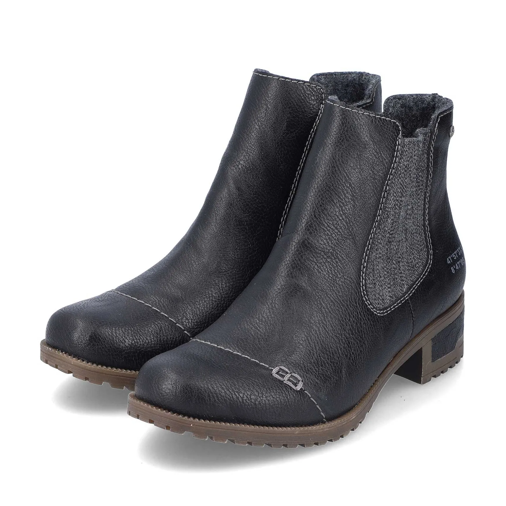 Rieker Women'S Chelsea Boots Asphalt Black