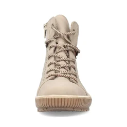 Rieker Women'S Corded Boots Cream Beige