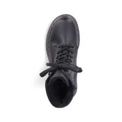 Rieker Women'S Corded Boots Deep Black