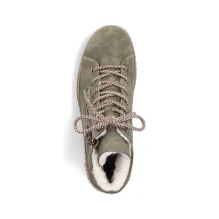 Rieker Women'S Corded Boots Leaf Green
